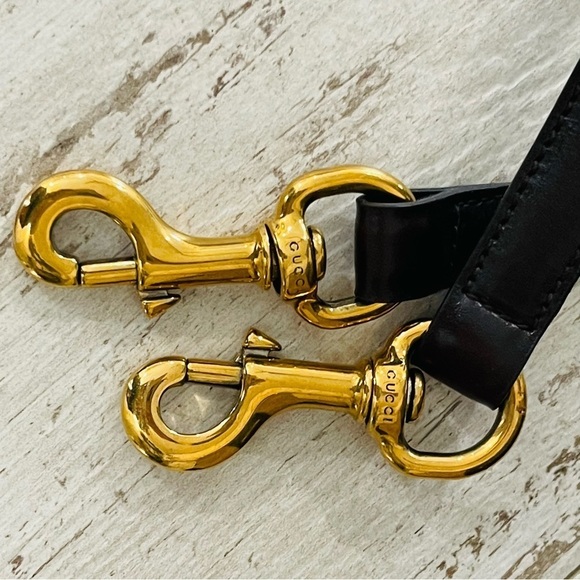 GUCCI Monogram Crocodile Web Medium Secret Hobo Dark Brown Leather Handbag - Picture 13 of 16